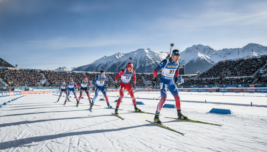 suivez toute l'actualité du biathlon, découvrez les classements, le calendrier des compétitions et les résultats en direct de la coupe du monde.