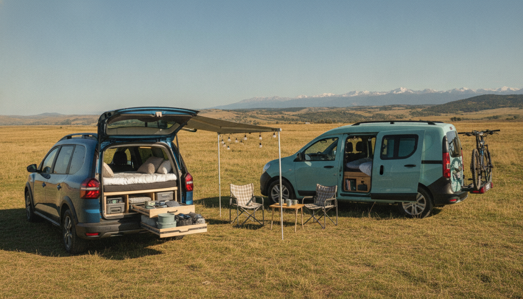 découvrez les aménagements et modèles de camping-car dacia, incluant jogger et dokker, ainsi que des kits voyage pour des aventures sur la route inoubliables.